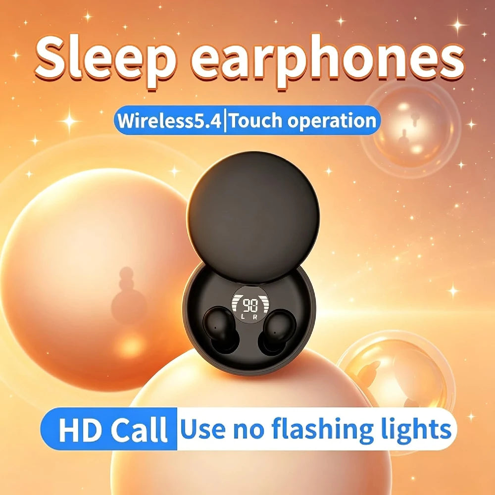 Mini Invisible Bluetooth Earbuds,Ultra-Light Comfort Fit Sleep Headphones for Side Sleepers,Mini Noise Blocking Sleep  Earphones