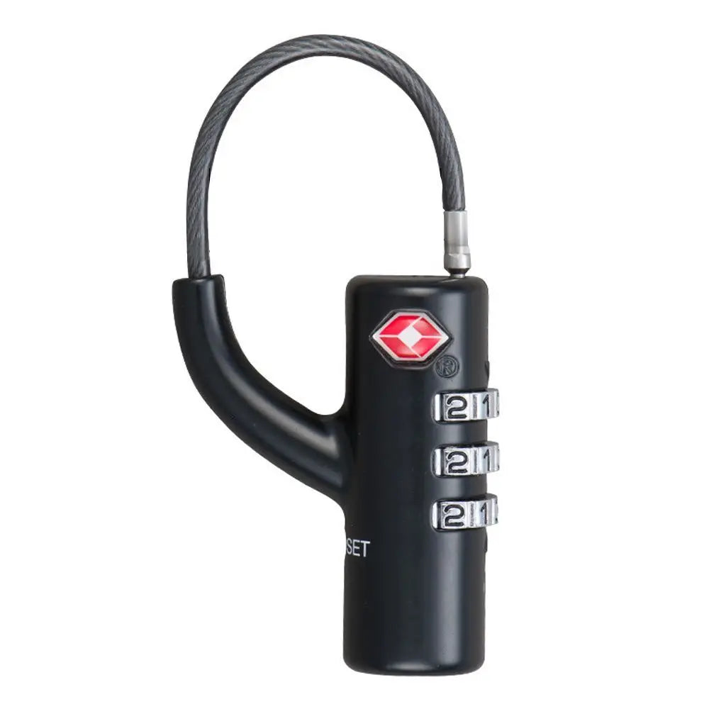 Anti-Theft Portable Cable Luggage Lock TSA Customs Lock Customs Code Lock Smart Combination Lock Padlock with Steel Cable