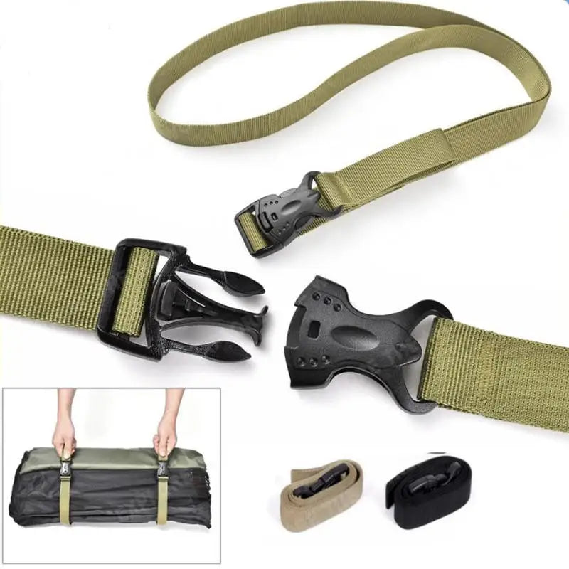1/2Pcs Outdoor Sports Belt Multifunctional Leisure Reusable Camping Buckle Strap Nylon Luggage Waist Bag Strap Accessories