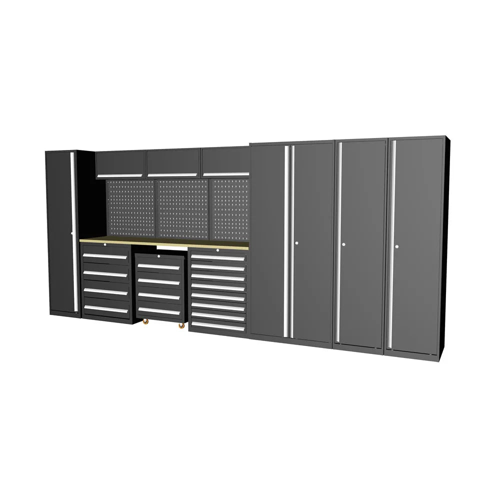 Multi-Purpose Workshop Garage Storage for Heavy-Duty Workbenches, Modular Workstations, and Workshop Tool Cabinets
