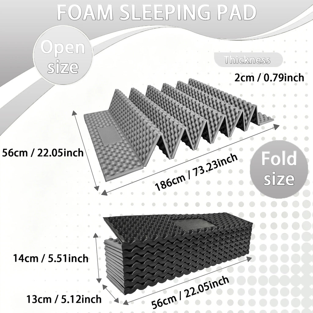 Egg Nest Sleeping Mat 330g Ultralight Aluminum Foil Pad Portable Insulated Camping Mat for Hiking Backpacking Tent Beach Yoga