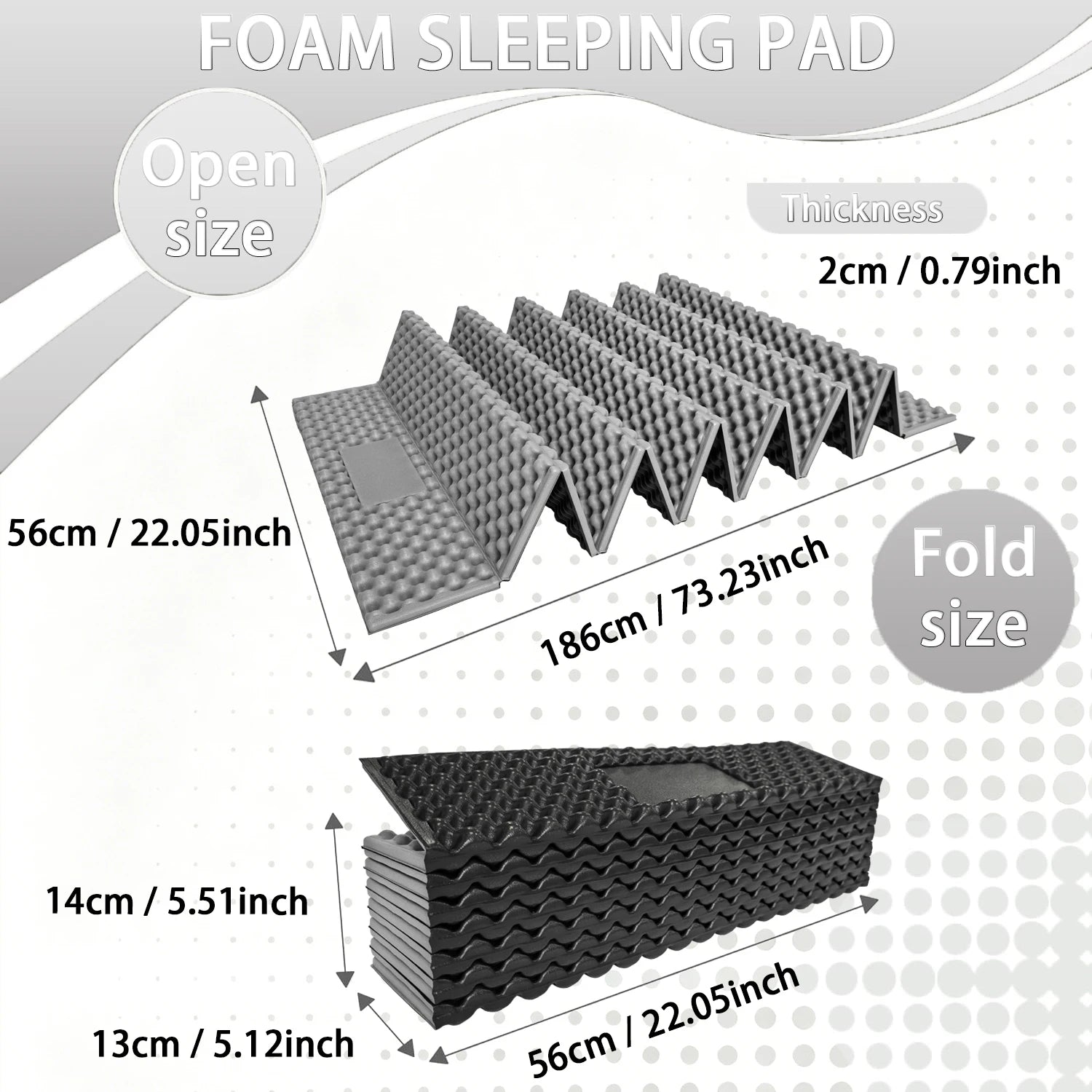 Egg Nest Sleeping Mat 330g Ultralight Aluminum Foil Pad Portable Insulated Camping Mat for Hiking Backpacking Tent Beach Yoga