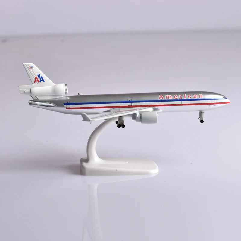 JASON TUTU 20CM Diecast Metal Planes American McDonnell Douglas MD-11 Plane Airplane Model Aircraft Model Collect Gifts ﻿