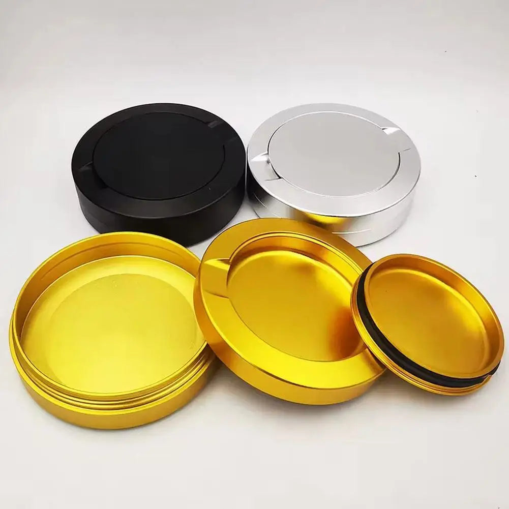 Zyn Metal Can 70MM Container Storage Tin Snus Cans Aluminum Black Color 3 Layers Snuffbox CNC Metal For Snus