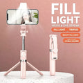 All In One Retractable Phone Selfie Stick Tripod With Bluetooth Remote Control Portable Cell Phone Holder For Live Streaming TIK