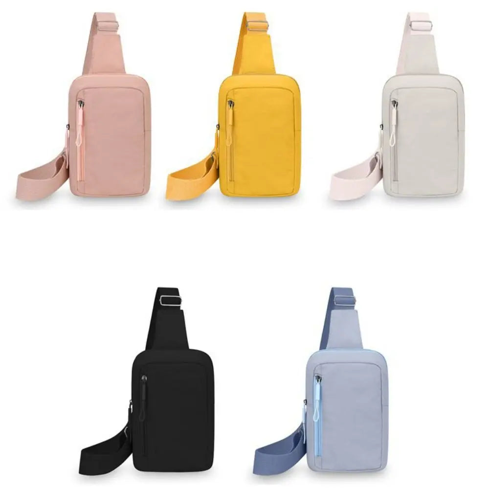 Oxford Cloth Women's Chest Bags Black Yellow White Blue Multifunctional Waist Bag Multi-compartment Purse Sports Chest Bag