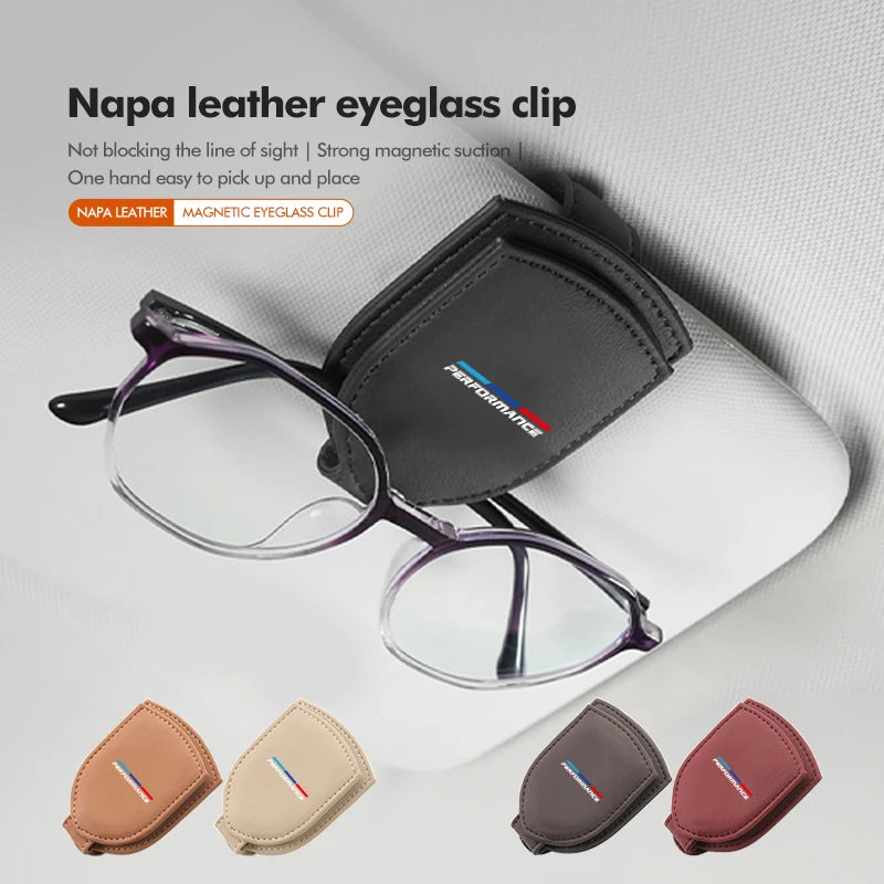 For BMW Car Glasses Holder Sun Visor Sunglasses Clip Card Accessories 1 3 5 Series X1 X3 X4 X5 X7 G20 G38 F20 F39 F48 E46