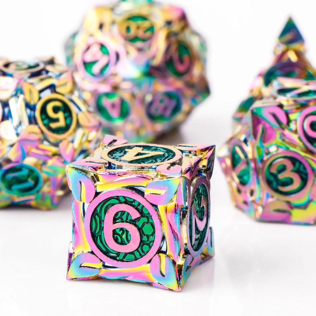 D and D Dice RPG Metal Dice for DnD Polyhedral Dice For Dungeons and Dragons Dice Role Playing Games D&D Dice Gifts Green Dice