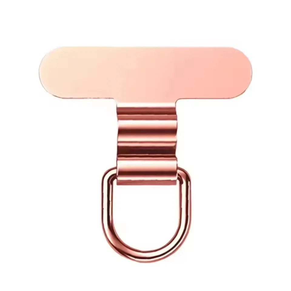 Mini Ultra-Thin Stainless Steel Mobile Phone Lanyard Patch Pad Silent Hole Clip Charging Port Gasket Lanyard Tab Card for iPhone