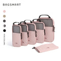 BAGSMART 6PC Compression Packing Cubes Large Capacity Travel Storage Bag Portable Luggage Organizers for Clothes