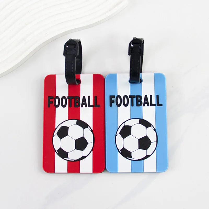 New Football PVC Travel Luggage Tag Women Men  Boarding Pass Luggage Tags Suitcase Tags Name ID Address Lable Luggage Label