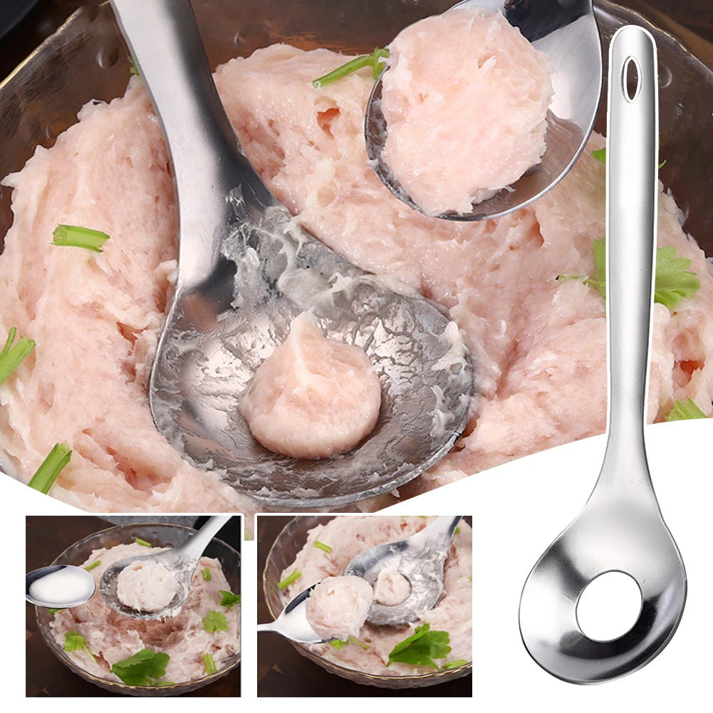 Manual Meat Ball Maker Tool Stainless Steel Round Rice Ball Shaper Spoon Meatball Making Mold Non Stick Stuffed Kitchen Gadget