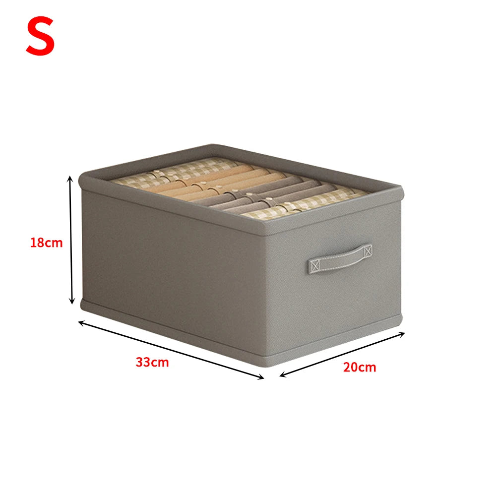 Foldable Trouser Storage Box with PP Board Large Capacity Drawer Clothes Pant Jeans Storage Box Wardrobe Clothes Storage Organiz