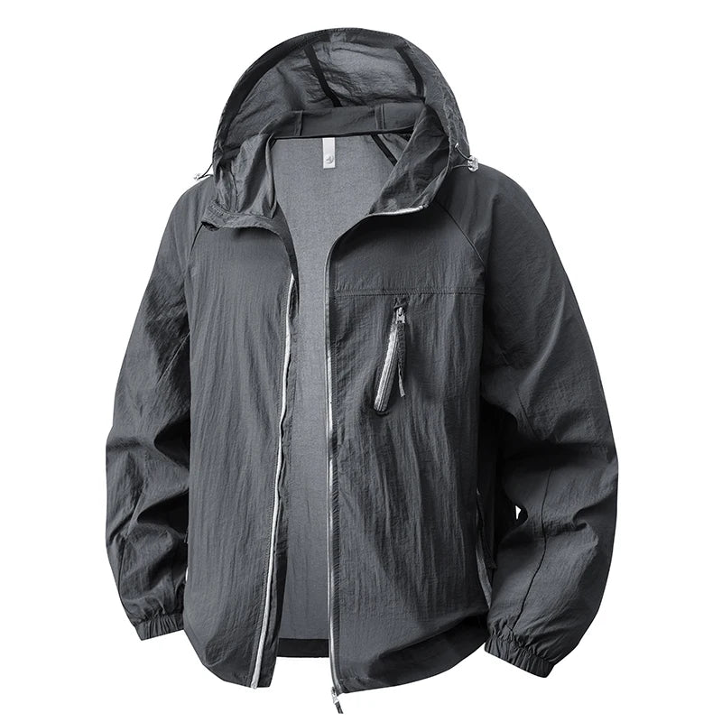 JNLN Summer Windbreaker Men Women Lightweight Sun Protection Jacket Unisex Camping Climbing Hiking Outdoor Sports Anti-UV Coat