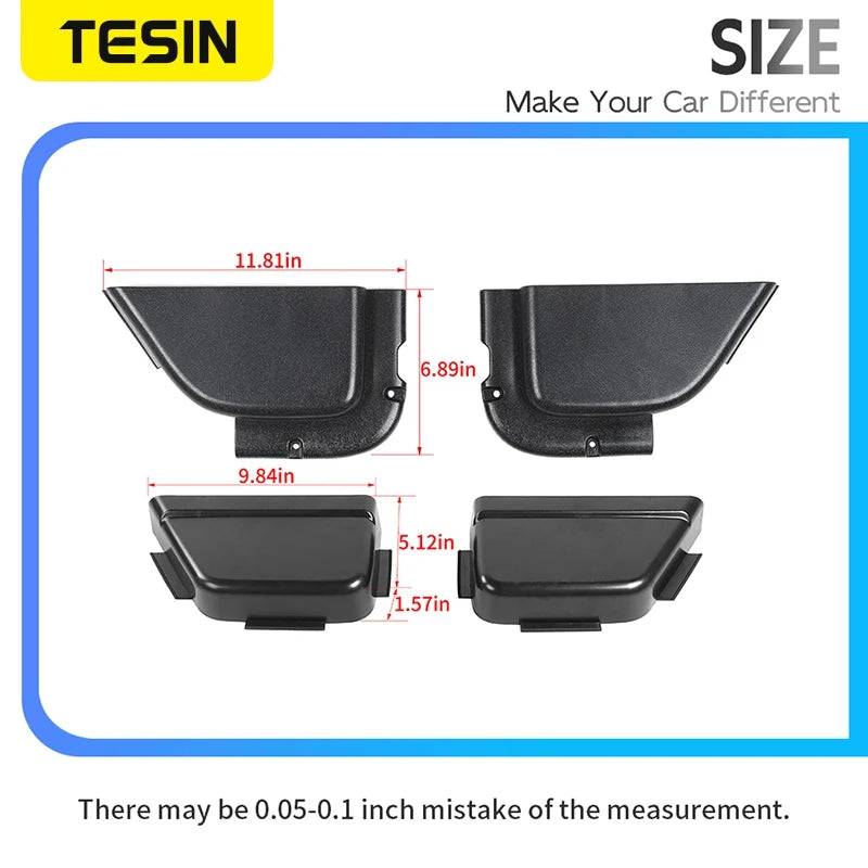Car Front Rear Door Mesh Pockets Storage Box Organizer Tray for Jeep Wrangler JK 2011-2017 Stowing Tidying Interior Accessories