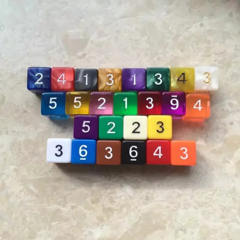 10 Pcs/set Digital Dice Funny Puzzle Game Accessory 16 Mm