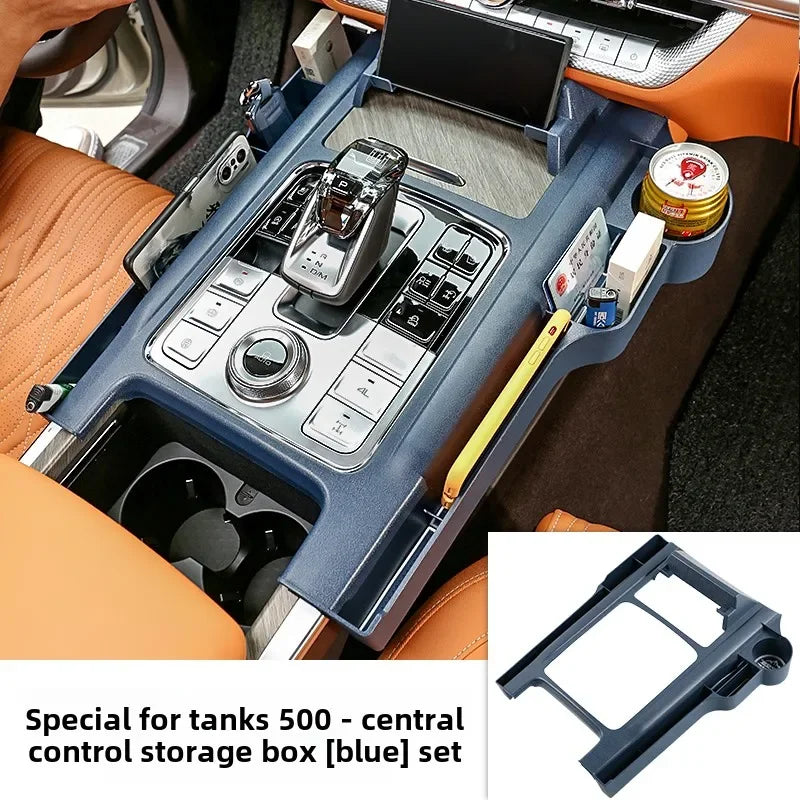 Car Central Control Storage Box Water Cup Mobile Phone Holder For Great Wall GWM WEY Tank 500 2022 2023 2024 Car Accessories
