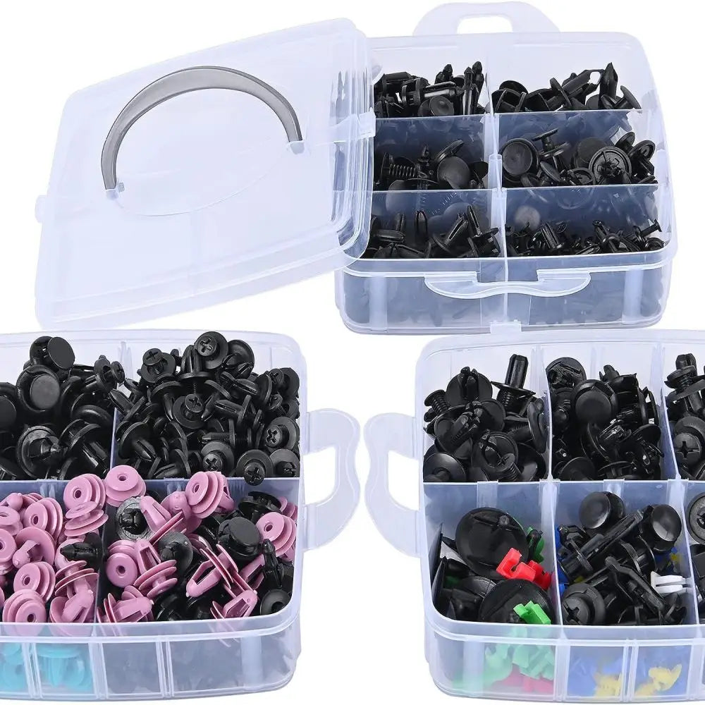 Car Plastic Fastener Clips Kit Car Trim Plastic Rivets Push Retainer Clips With Door Trim Panel Tools Set