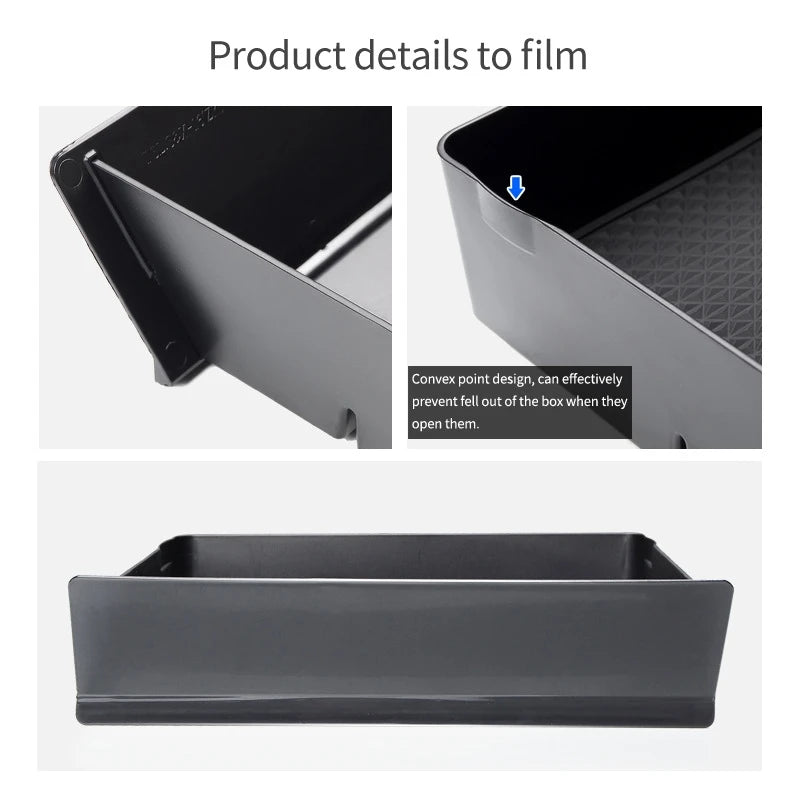 Car Central Console Storage Box Cubby Drawer Organizer For Tesla Model S/X Left-hand Drive