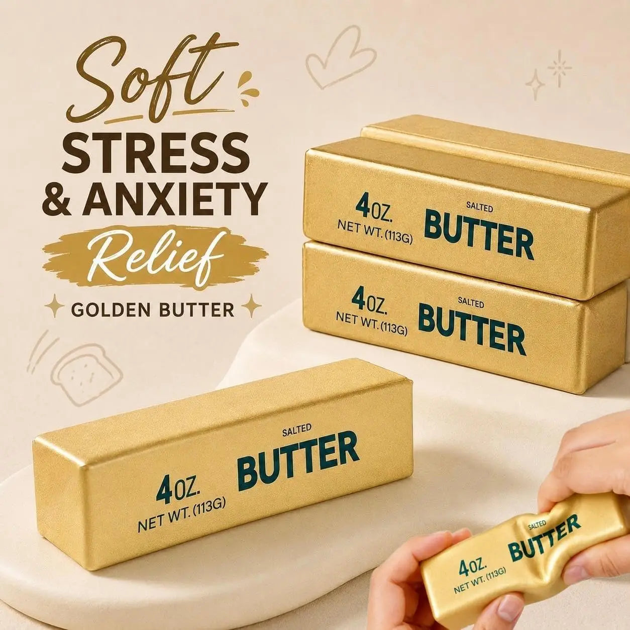13.5cm Jumbo Golden Butter Squishy Fake Food Slow Rising Soft Squeeze Anti Stress Surprise Party Favor Goodie Bag Stuffer Gift