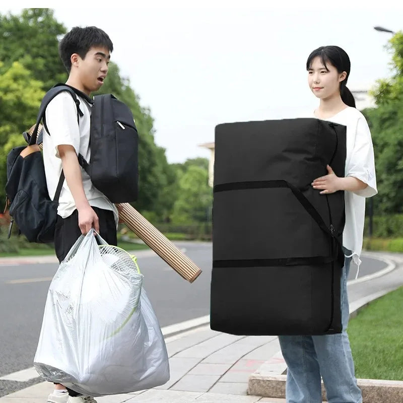 1Pcs Home Foldable Storage Packing Tool Extra Large Waterproof Moving Luggage Bags Laundry Shopping Bag Non-woven Fabric Cubes