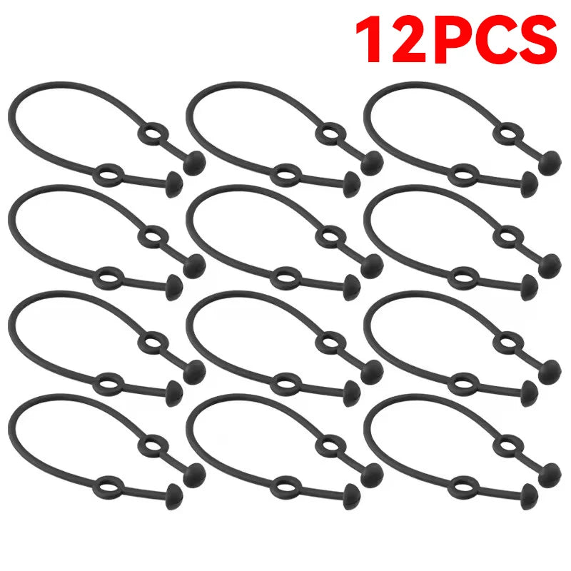 12-1PCS Anti-lost Earhooks for Hanging Neck Earphone Sport Headphones Portable Soft Silicone Anti-drop Ear Hook Protective Strap