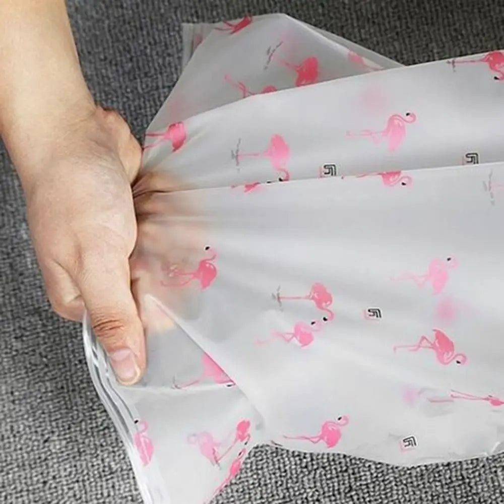 1/5pcs Travel Clothes Storage Bags Flamingo EVA Zipper Pouch Translucent Waterproof