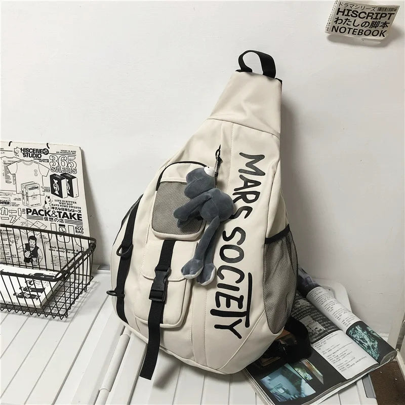 Men's Messenger Shoulder Bag Sports Travel Large Capacity Backpack Female Students Crossbody Chest Casual Bag bolso