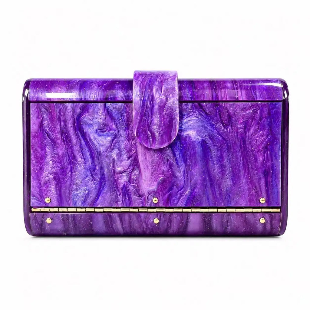 Women's new shoulder oblique span bag, special-shaped shell acrylic bag, fashionable wedding dinner clutch bag