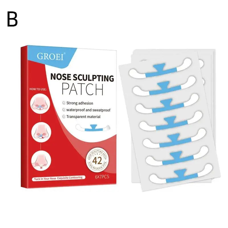 42Pcs Invisible Nose Shrink Patch Shrinking Nose Wing Stickers For Cosplay Special Nose Shrink Beauty Strips Nose Shaper Lifting