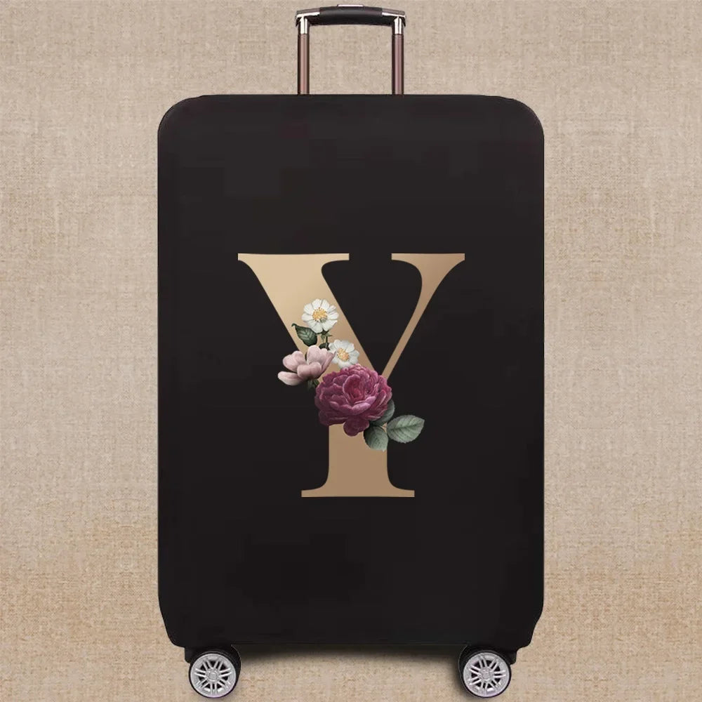 Luggage Covers 18-32 Protector Travel Luggage Suitcase Protective Cover gold letter series Stretch Dust Cover Travel Accessories