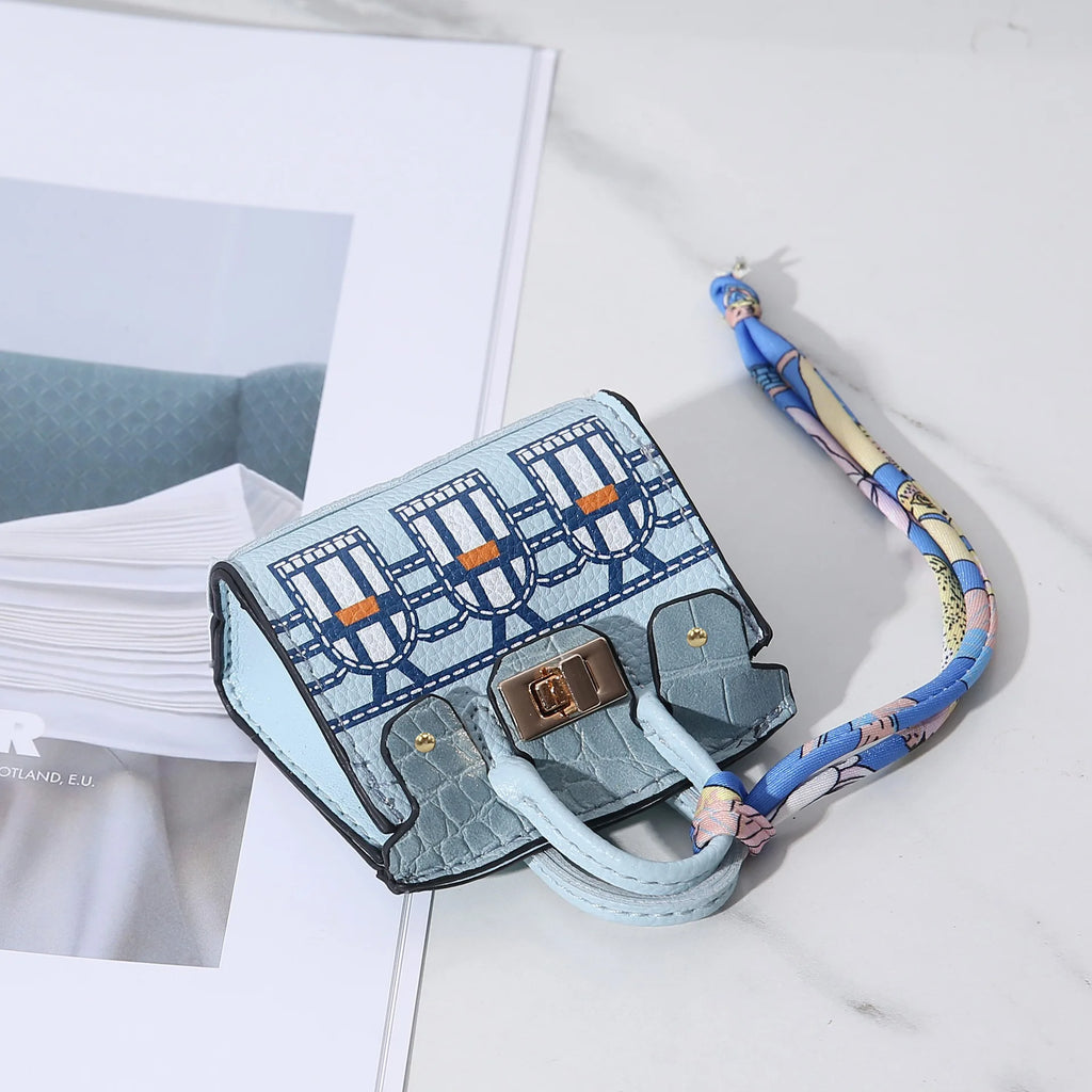 New Mini House Small Bag, Handheld, Portable, Hand Rope, Bluetooth Earphone Bag, Zero Wallet, Multi Functional Small Bag