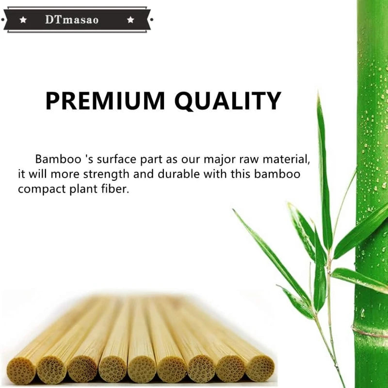 100Pcs Disposable Bamboo Skewers Commercial Use for BBQ Skewer Sausage Candied Haws Cotton Candy Fruit Sticks Many Sizes Choices