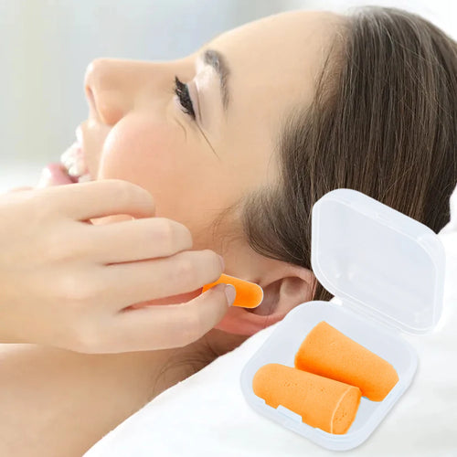 1 Pair Ear Protection Plugs Noise Reduction Sound Insulation Earplug with Storage Box Flexible Earplugs Reusable