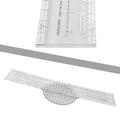 33.6*11.1cm Plotter Aviation Slide Ruler Aerial Plotter Azimuth Rotation Slide Ruler Navigation Engineering Ruler Tools Parts