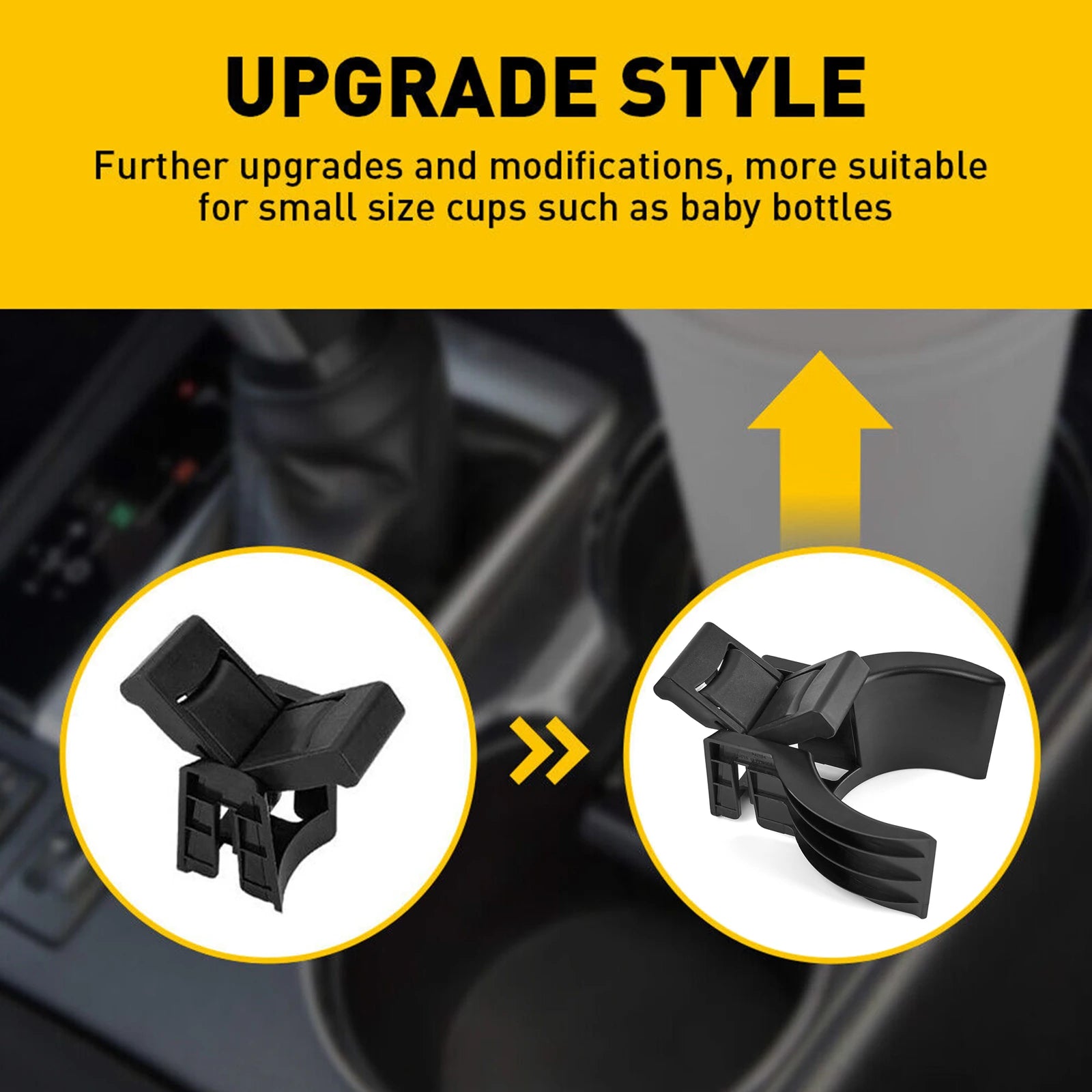 For Toyota Highlander Kluger 2014 2015 2016 2017 2018 2019 Center Console Cup Holder Insert Divider Storage Box Car Accessories