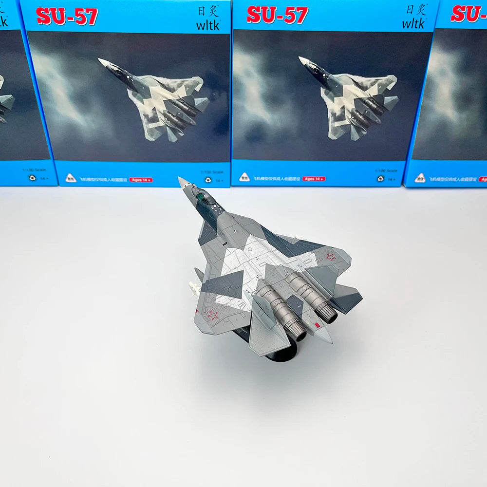 1/100 Scale Russian Air Force SU57 Stealth Fighter Model SU-57 Metal Plane Aircraft Model Gift Display Collection Ornament