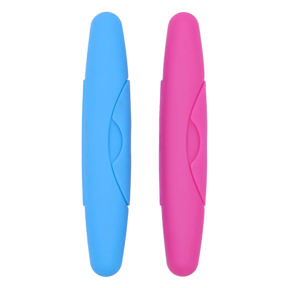 2Pcs Travel Toothbrush Box ABS Portable Protective Case with Seal Lock Bump Bottom Design for Hygienic Brush Storage and