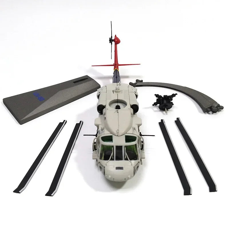 1/72 Alloy Utility Helicopter UH-60 Black Hawk US Navy Aircraft Fighter Model Toy Children Gift for Collection Decoration