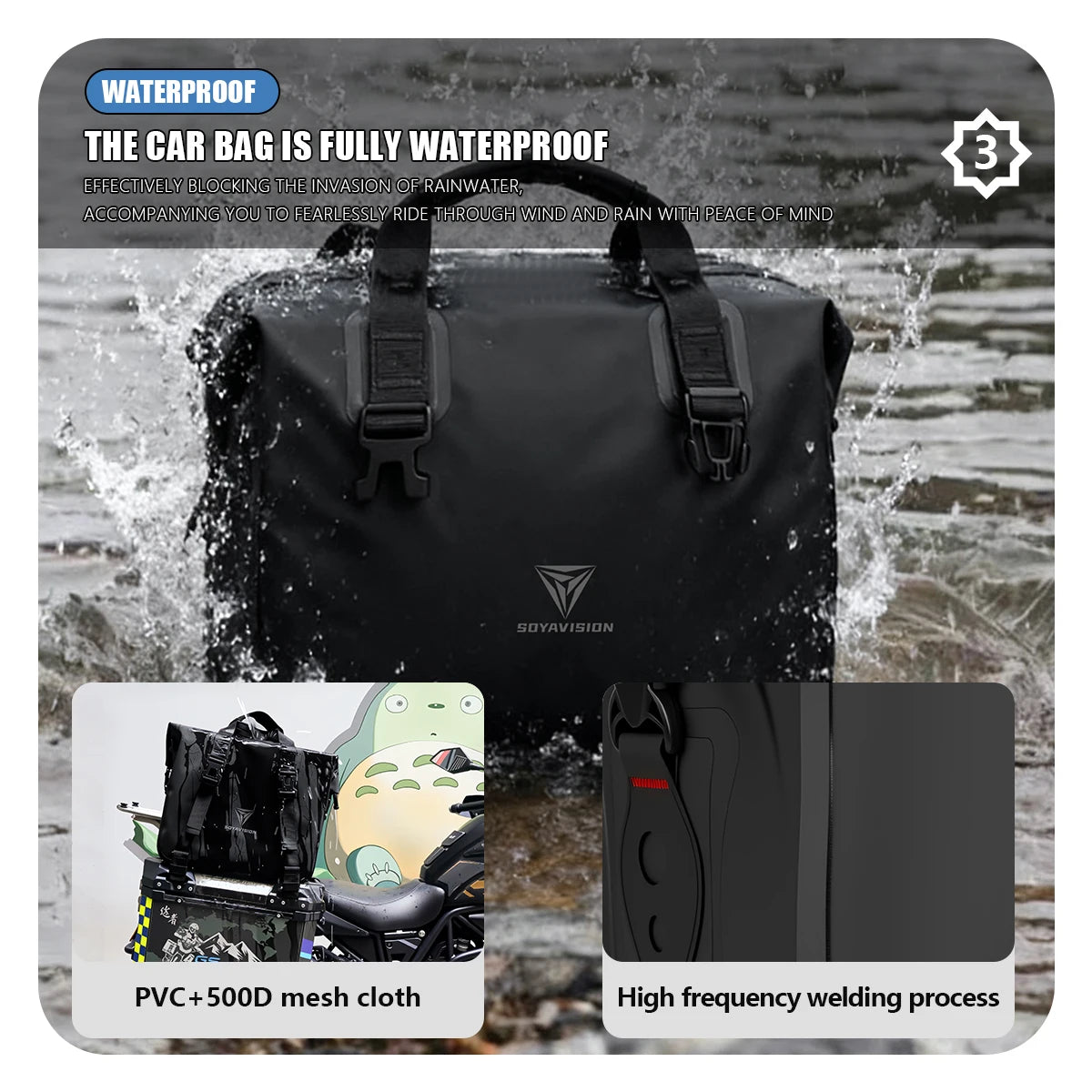 Waterproof Motorcycle Top Bags Toolbox Tool Box Inner Bag For BMW Top Box Panniers Bag Case Luggage Bags