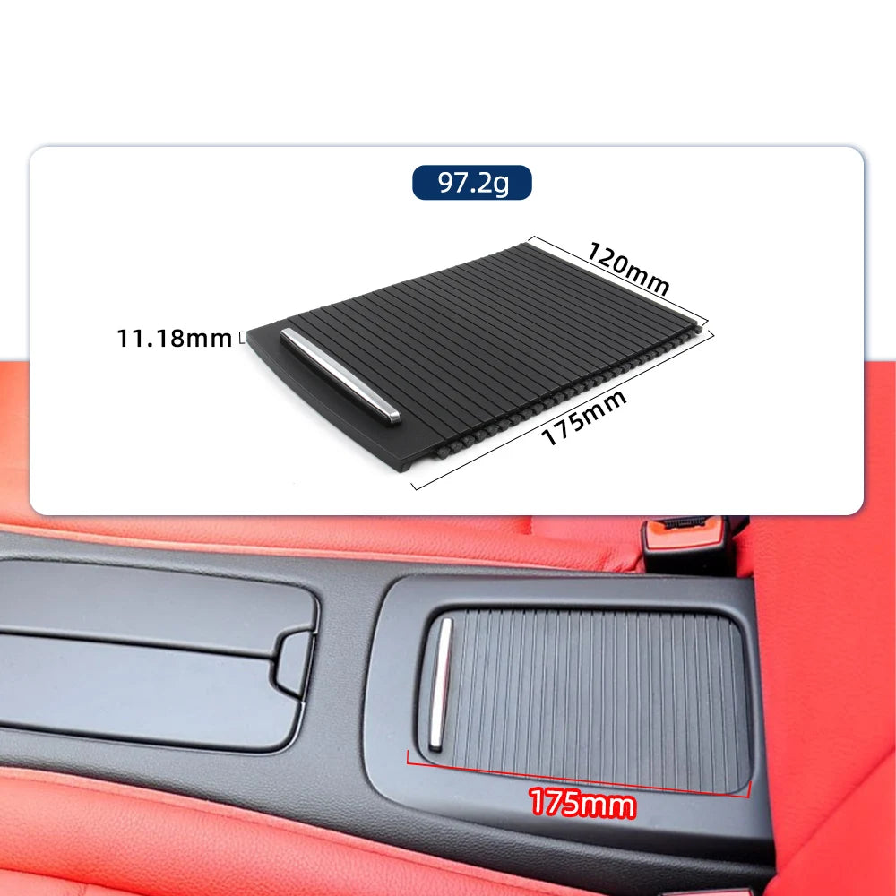 Car Rear Seat Storage Box Roller Blind Cover For BMW E90 E92 E93 328i 335i 05-12 Water Cup Holder Curtain Interior Accessories