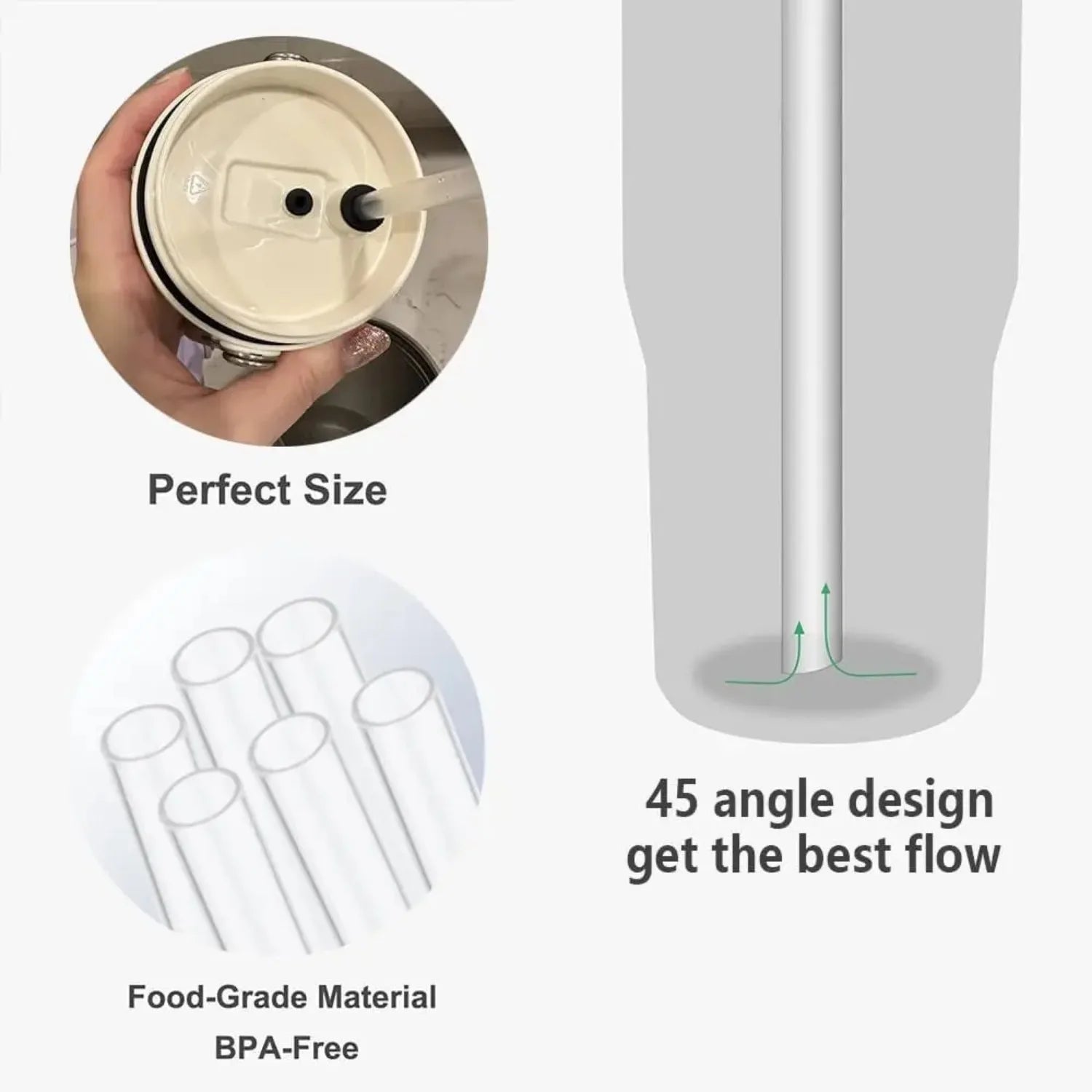 Replacement Straws Compatible with Stanley 30oz IceFlow Flip Straw Tumbler Include 4/6/8/12 Straws,2 Cleaning Brush