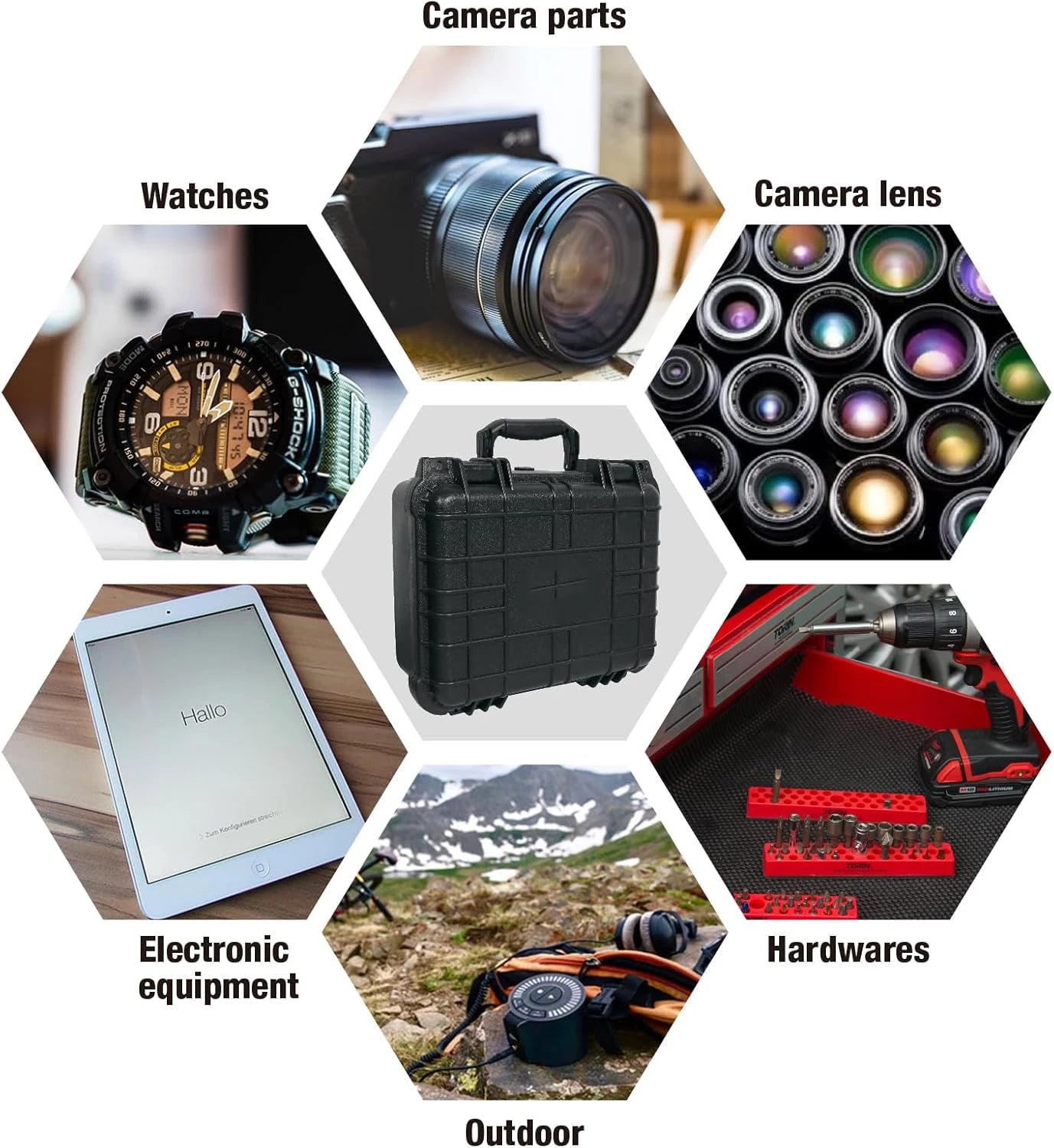 Instrument Case Tool Box Waterproof Hard Carry Case with Sponge Tool Storage Box Large Equipment Protective Toolbox Pelican Case
