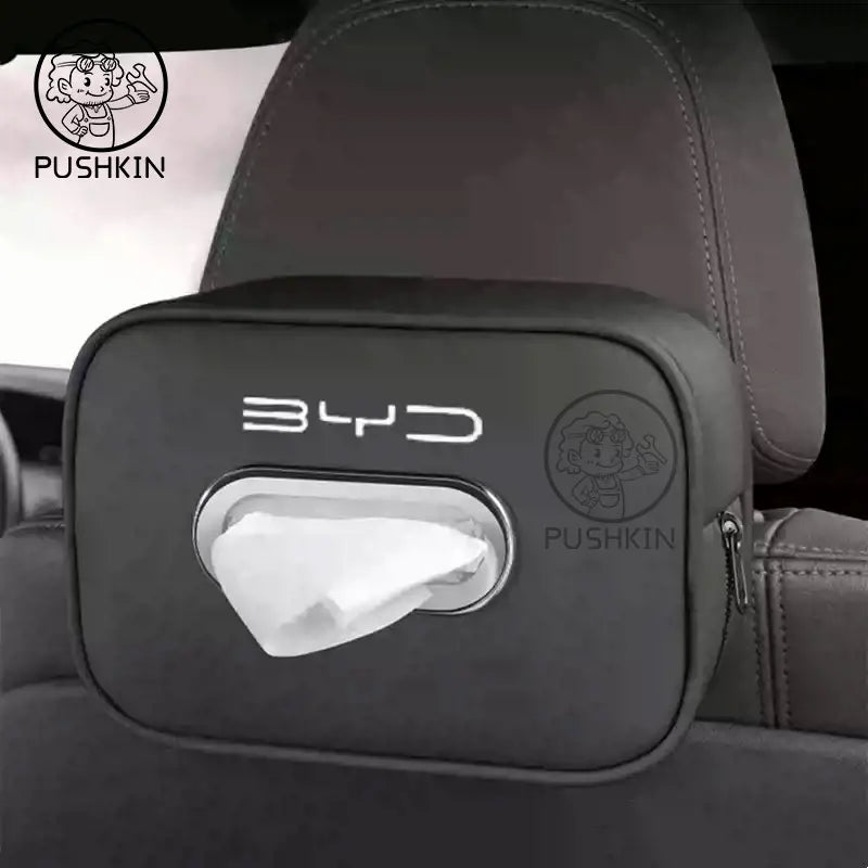 Suitable For BYD SHARK 6  2024 2025 2026 Car Tissue Box Seat Rear Hanging Drawer Specialized Automotive Accessories