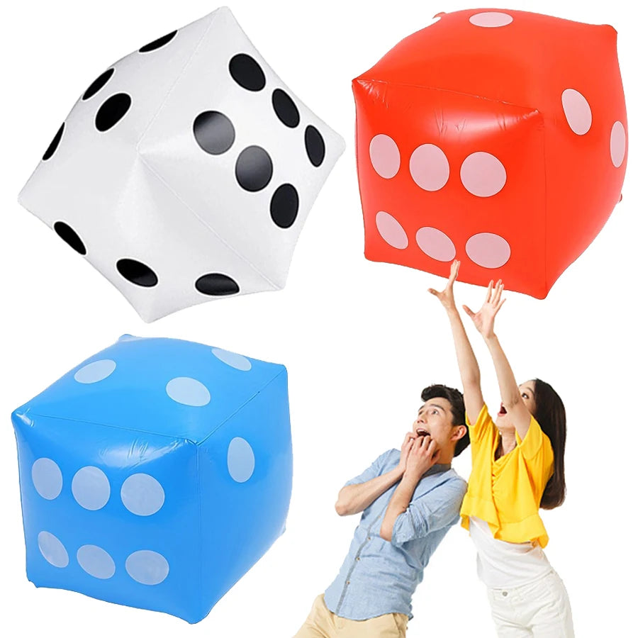 30cm Giant Inflatable Dice Lightweight Pool Party Games Outdoor Activities Fun Summer Beach Water Play Durable Cube JXB