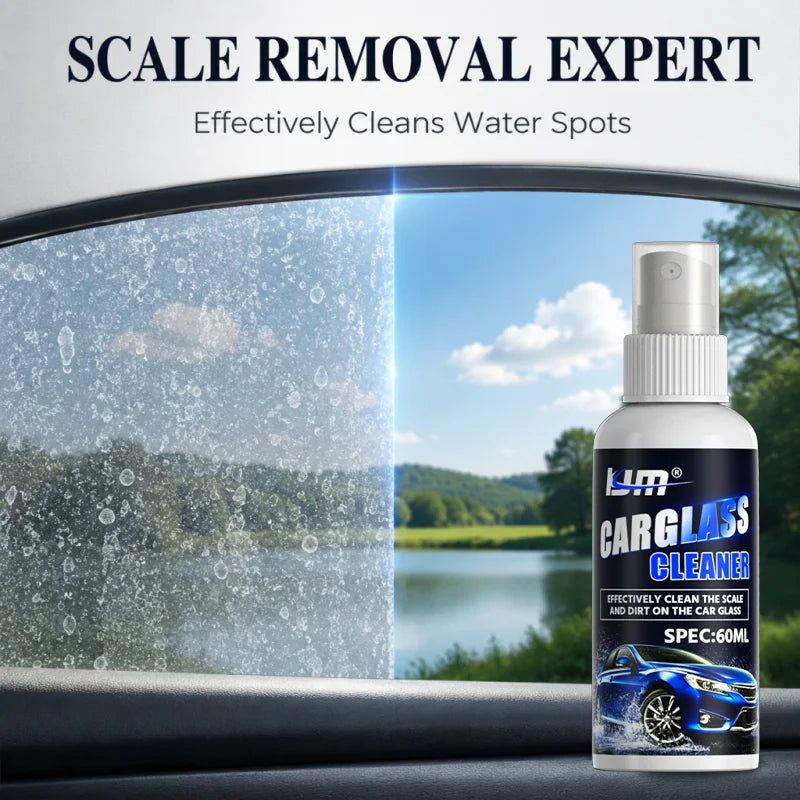 KJM Car Glass Cleaning Spray Windshield Heavy Stain Bug Scale Remover Deep Clean Foam Cleaner For Auto Rearview Mirror Window