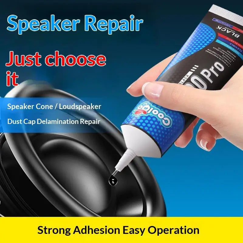 1/5Pcs 18ml 55ml Speaker Repair Glue Strong Adhesive Black for Foam Side Dust Cap Rubber Edge Cone Basin Loudspeaker Repair