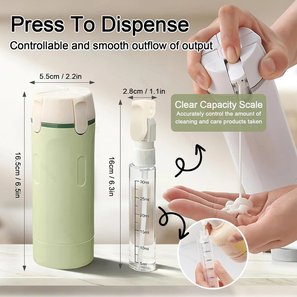 New 4 in 1 Travel Dispenser Portable Travel Bottles Leak Proof Leakproof Travel Container For Perfume Shampoo Conditioner Lotion