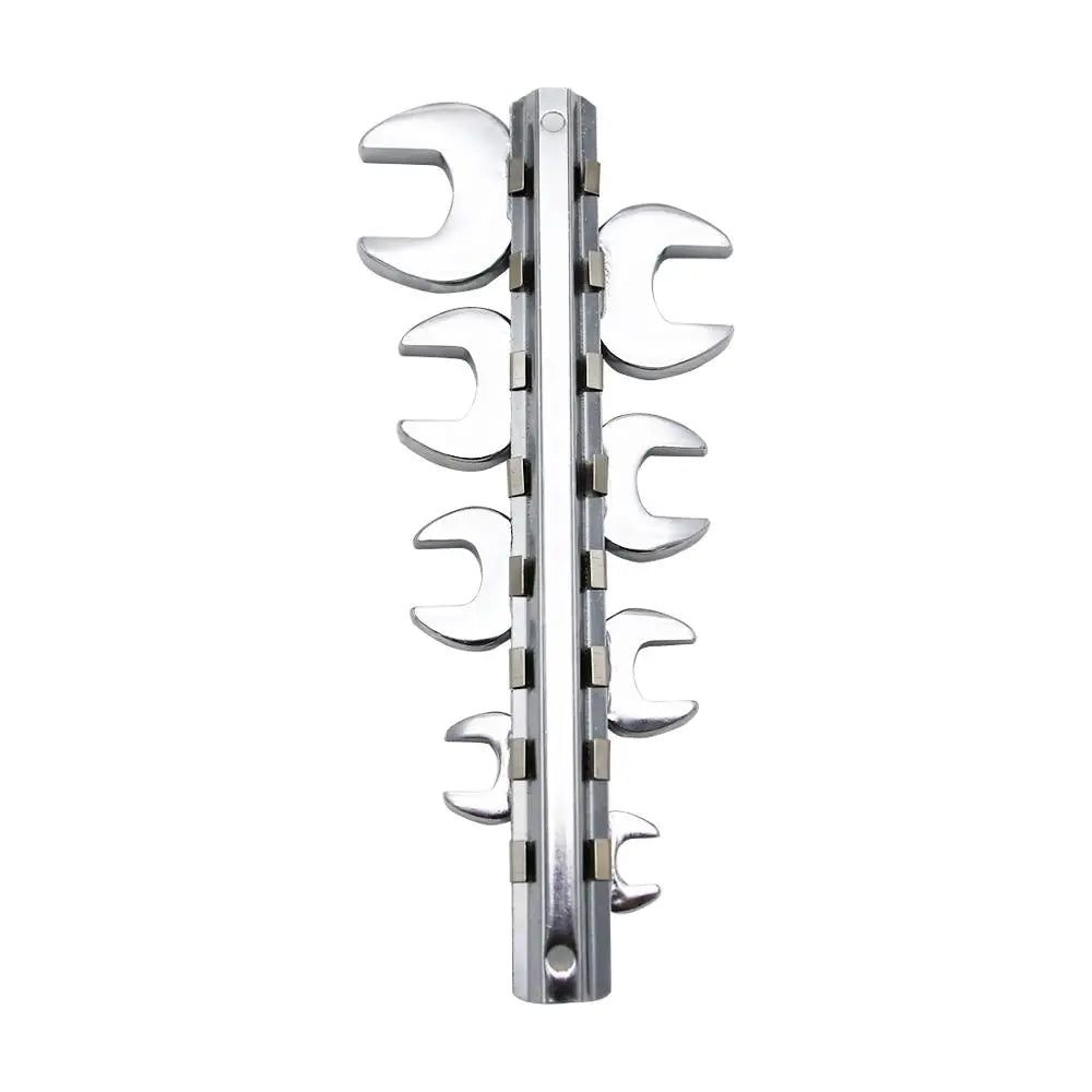 8Pcs 3/8 Inch Drive Crowfoot Wrench Set 10 to 22mm Metric/SAE Imperial Chrome Plated