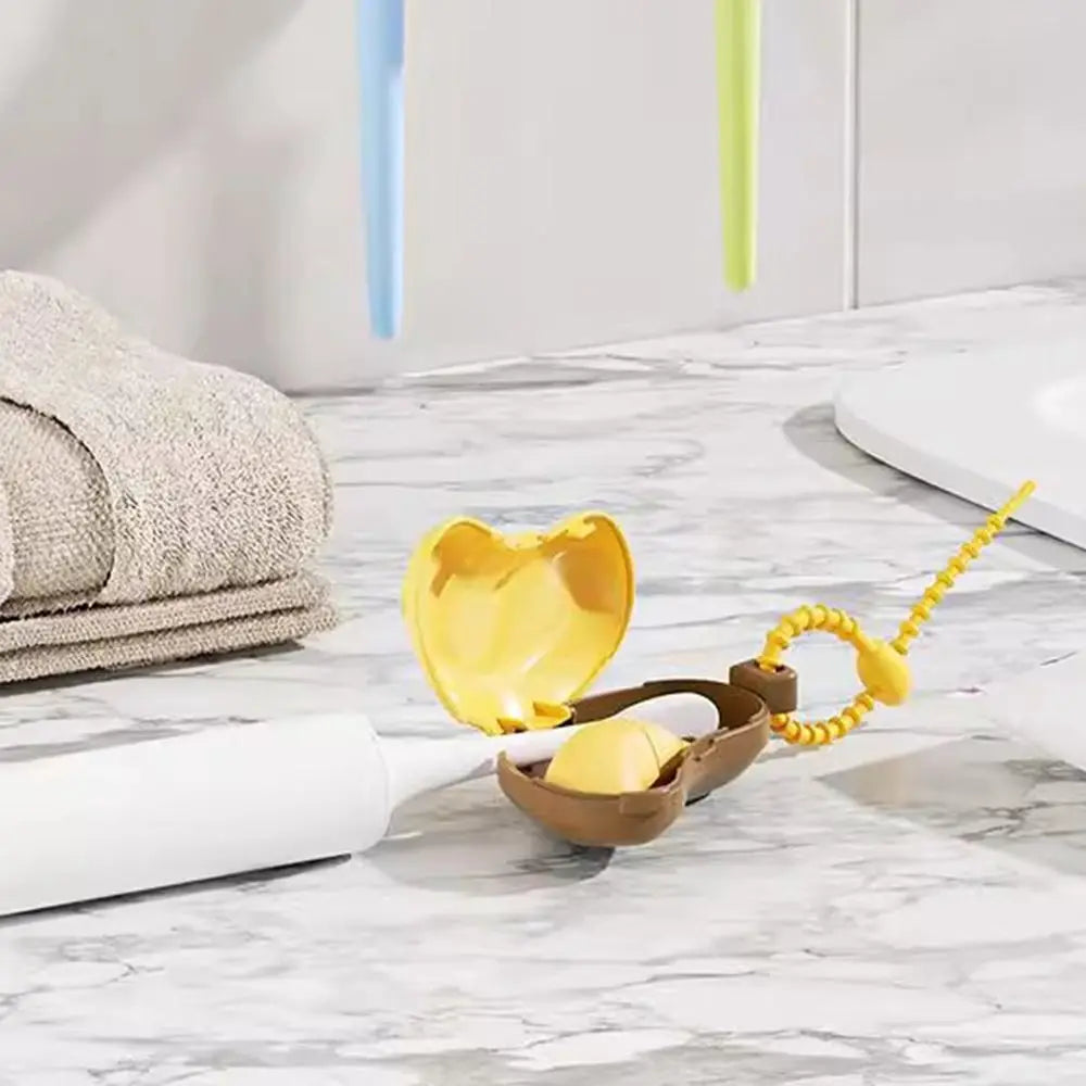 Plastic Toothbrush Head Protective Cover Portable Brush Protect Toothbrush Dust Cap Cover 2in1 Banana Shape
